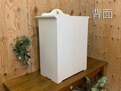 ペットのお仏壇ジャックラッセルテリアアンティークホワイト49x29x60cm木製取っ手スライド棚引出しくり抜きボード木製ひのきハンドメイドオーダーメイド
