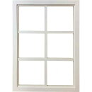 FIX窓透明ガラスアンティークホワイト52x3.5×72cm両面桟入り木製ひのきハンドメイドオーダーメイド