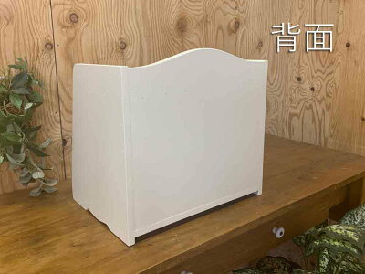 ブレッドケースアンティークホワイト35×25×32cmチェッカーガラスパンプキンノブ木製ひのきハンドメイドオーダーメイド