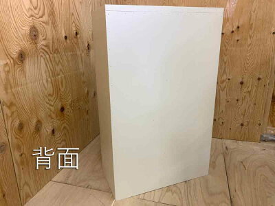 キャビネットフローラガラスアンティークホワイト50×25×80cmニッチ用背板ありパンプキンノブ北欧木製ひのきハンドメイドオーダーメイド