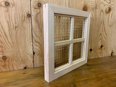 フィックス窓チェッカーガラスライトオーク36×3.5×36cm室内窓両面十字桟入り北欧木製ひのきハンドメイドオーダーメイドフィックス窓チェッカーガラスライトオーク36×3.5×36cm室内窓両面十字桟入り北欧木製ひのきハンドメイドオーダーメイド