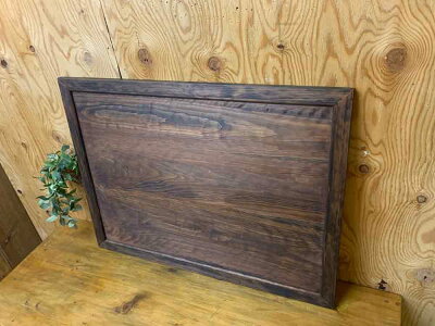 ウッドボードダークブラウン80×1.5×60cmディスプレイボード木製ひのきハンドメイドオーダーメイド