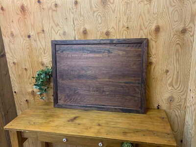 ウッドボードダークブラウン80×1.5×60cmディスプレイボード木製ひのきハンドメイドオーダーメイド
