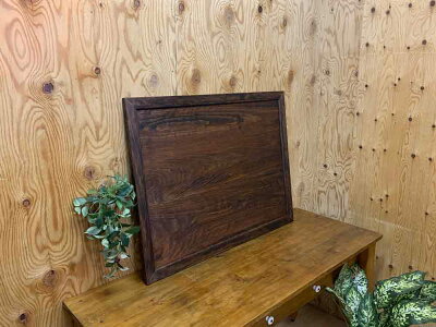 ウッドボードダークブラウン80×1.5×60cmディスプレイボード木製ひのきハンドメイドオーダーメイド