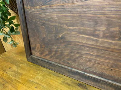 ウッドボードダークブラウン80×1.5×60cmディスプレイボード木製ひのきハンドメイドオーダーメイド