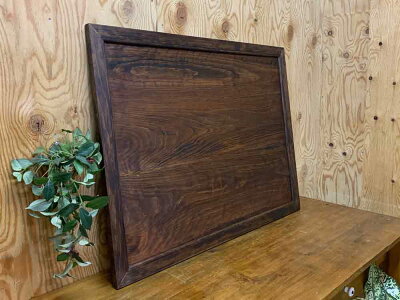 ウッドボードダークブラウン80×1.5×60cmディスプレイボード木製ひのきハンドメイドオーダーメイド