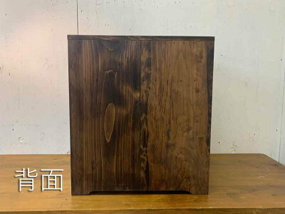 早め発送1567485コレクションケース透明ガラス扉三段棚40×35×45cmダークブラウン木製ひのきオーダーメイド