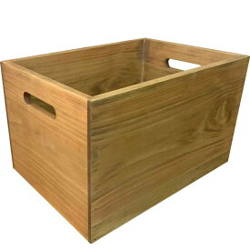 【期間限定10％OFF】ウッドボックス 収納箱 カントリーボックス アンティークブラウン 33×23×20cm 木製 ひのき ハンドメイド オーダーメイド