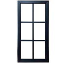 FIX窓 透明ガラス 飾り窓 両面桟入り 45×3.5×90cm ブラックステイン 木製 ひのき ハンドメイド オーダーメイド 1527940