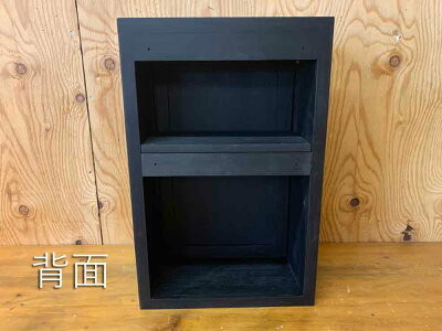 キャビネット木製扉ブラックステイン29×14×45cm背板なし選べる取っ手木製ひのきハンドメイドオーダーメイド