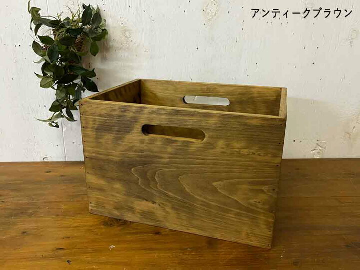楽天市場】ウッドボックス カントリー 収納箱 35×25×23cm 木箱 フリー 