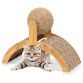 爪研ぎ 猫 アーチ型 猫用爪とぎ 猫おもちゃ 猫爪とぎボックス おもちゃ 組み立て式 高密度段ボール 収納簡単 ストレス解消 【おもちゃ付き爪とぎ】 爪とぎ つめとぎ 猫の爪研ぎ 組み立て簡単 大きいボール付き コンパクト 送料無料