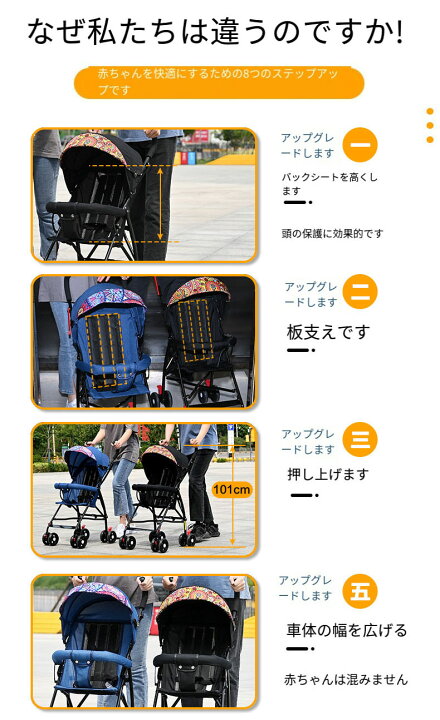 楽天市場】ベビーカー 軽量 コンパクト 新生児 折りたたみ ベビーカー 