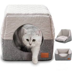 猫 べッド ドーム 猫 ハウス クッション付き ふわふわ 犬 ベッド ドーム ホットカーペット対応 折りたたみ可能 冬夏両用 小型犬/猫用 四季通用 滑り止め 室内用 洗える