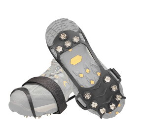 氷の爪滑り止め 靴 雪 雪道 すべり止め 靴底 滑り止めスパイク スノースパイク 軽アイゼン 登山 軽量 11本爪 氷 転倒防止 前後安定の固定紐付き 子供 大人 4サイズ 多種靴適応