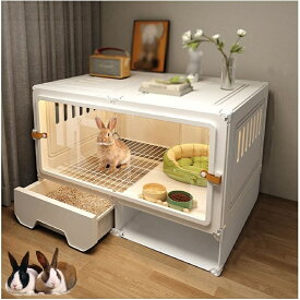 うさぎケージ 小動物ケージ 飼育ゲージ 猫用 大型 トイレ付き おしゃれ 家庭用 観賞用 屋根付き 引き出しトイレ 組み立て簡単 掃除しやすい 通気性 小動物 モルモット チンチラ うさぎ フェレット ハリネズミ ハムスター用