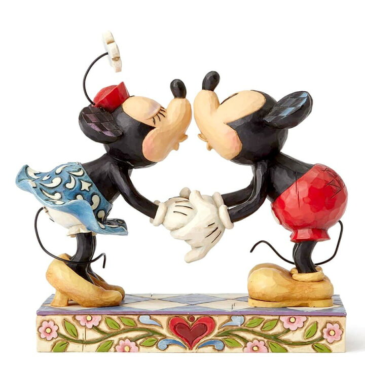 楽天市場】ミッキー＆ミニー キス グッズ 置物 Disney Traditions 誕生 