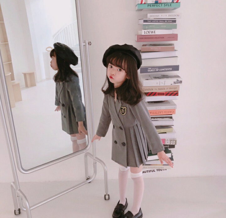 楽天市場】キッズ ワンピース 長袖 ワンピース 制服 韓国 子供服 