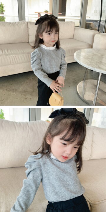 楽天市場 子供 パフスリーブ トップス 無地 子供 韓国 子供服 可愛い 韓国子供服 韓国子ども服 韓国こども服 女の子 カジュアル ナチュラル キッズ 天使のドレス屋さん ジュリエットスリーブ エンジェルローブヴィセ プチヴィセ Petit Visee Myt003 クリスマス 天使の