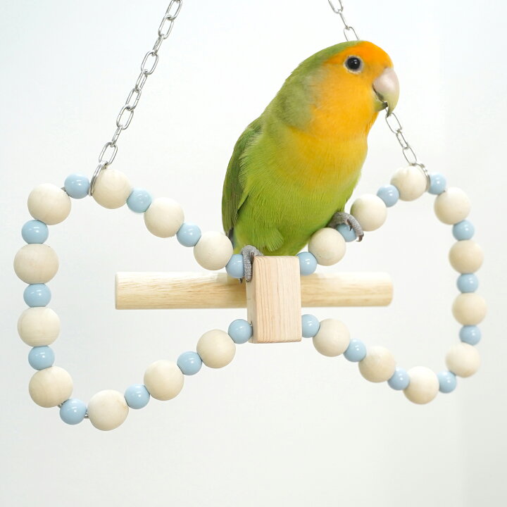 楽天市場 小鳥用 パーチ 小鳥 グッズ 可愛い 文鳥 セキセイインコ オカメインコ コザクラインコ インコ とまり木 名入れ 無料 オーダー制作 日本製 ギフト スイング 鳥 ブランコ おもちゃ 小型インコ用 リボン型パーチ ノーマルサイズ 送料無料 Abc002 天使のドレス屋さん