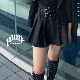 スカート レディース ベルト y2k ファッション スカート サブカル スカート 黒 無地 かっこいい パンク ロック スタイル ファッション タイト 韓国 アイドル 衣装 S M ジュニア 衣装 白 黒 ダンス 衣装 KPOP アイドル 衣装 PUNK&GEAR