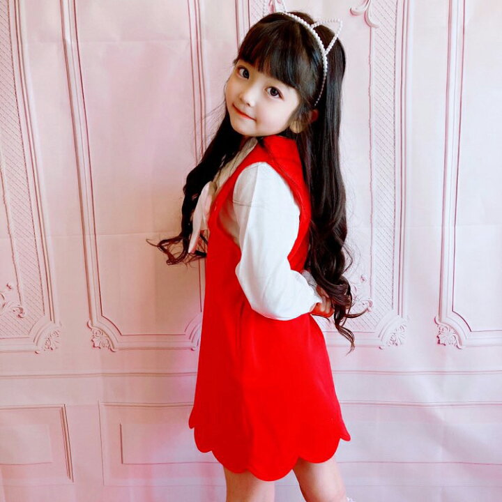 楽天市場】ジャンパースカート 子供 プリム Vネックジャンパースカート 