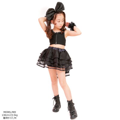 楽天市場 子供服 ハーフトップ ジュニア 子供 キッズ ダンス 衣装 ヒップホップ カッコイイ 可愛い セクシー トップス ダンス スポーツ 衣装 キュートトップ ブラック S 110 ネコポス可能 天使のドレス屋さん