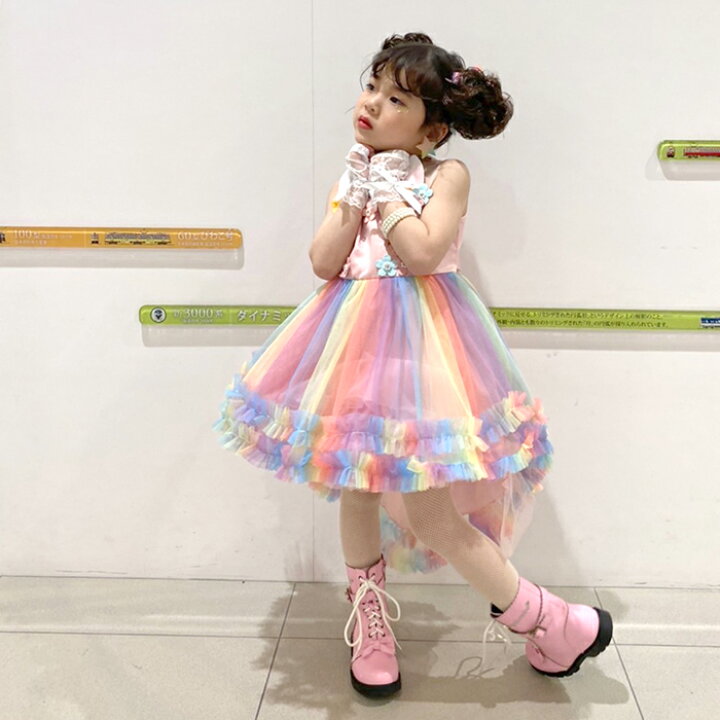 楽天市場 子供 ドレス 可愛い キッズドレス うさぎさん 可愛い ドレス レインボー カラフル ドレス 発表会 衣装 プレゼント 女の子 ギフト 子供ドレス パーティ キッズドレス ピアノ 衣装 女の子 クリスマス 雑誌掲載 送料無料 ハロウィン Djs023 天使のドレス屋さん