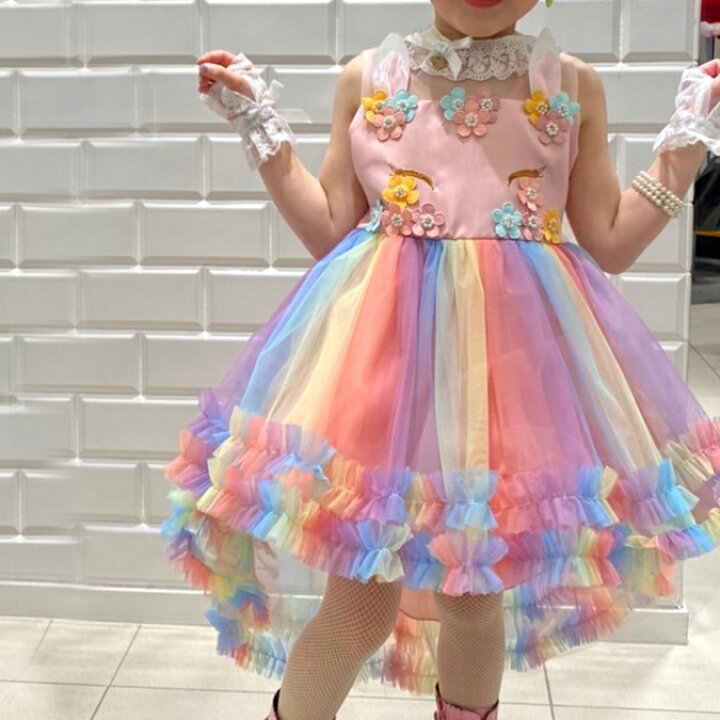 楽天市場 子供 ドレス 可愛い キッズドレス うさぎさん 可愛い ドレス レインボー カラフル ドレス 発表会 衣装 プレゼント 女の子 ギフト 子供ドレス パーティ キッズドレス ピアノ 衣装 女の子 クリスマス 雑誌掲載 送料無料 ハロウィン Djs023 天使のドレス屋さん