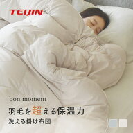 TEJIN テイジン 掛け布団 シングル ダブル 冬用 秋 暖かい 洗える 乾燥機可 抗菌 防臭 防ダニ ホコリが出…