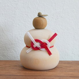 【アンジェ別注】 hare 水引で結ぶ 小さな木の鏡餅 日本製 天然木／鏡餅 木製 鏡餅 飾り 小さめ お正月飾り インテリア お正月