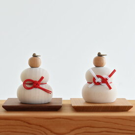 【アンジェ別注】 hare 水引で結ぶ 小さな木の鏡餅 日本製 天然木／鏡餅 木製 鏡餅 飾り 小さめ お正月飾り インテリア お正月