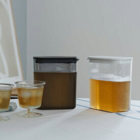 ウォーターピッチャー おしゃれ 麦茶 サーバー 麦茶 容器 洗いやすい 冷水筒 ピッチャー ドアポケット マーナ ウォーターピッチャー 1.0L／MARNA 麦茶ポット 水出しコーヒーポット