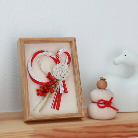 【アンジェ別注】 hare 水引で結ぶ お正月フレーム 日本の行事 しめ飾り 日本製／しめ縄 おしゃれ 正月飾り お正月