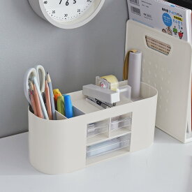 【入園入学クーポン】散らかる文具をひとまとめに ペンスタンド 引き出し付／ペン立て 大容量 ペン立て かわいい ペン立て おしゃれ ペン入れ デスク上収納 入学準備