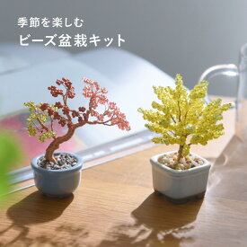 ビーズ 盆栽キット 盆栽 盆栽 ワイヤー 簡単 日本製 手作り 手作りキット ハンドメイド 工作 手芸／ビーズでつくる ミニ盆栽 ネジッテBONSAIキット／MIYUKI FACTORY
