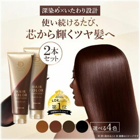 [白髪染め]スカルプD ボーテ ヘアカラー トリートメント 女性用 ヘアトリートメント2本セット 手袋付き（1セット）| カラートリートメント ヘアカラートリートメント レディース カラー 白髪 毛染め pu10