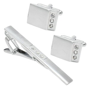 0の日限定先着クーポン カフス タイピン セット ワンポイント ストーン シルバー | カフリンクス カフスリンクス カフス カフスボタン シルバー メンズ 紳士 結婚式 ビジネス 付け方