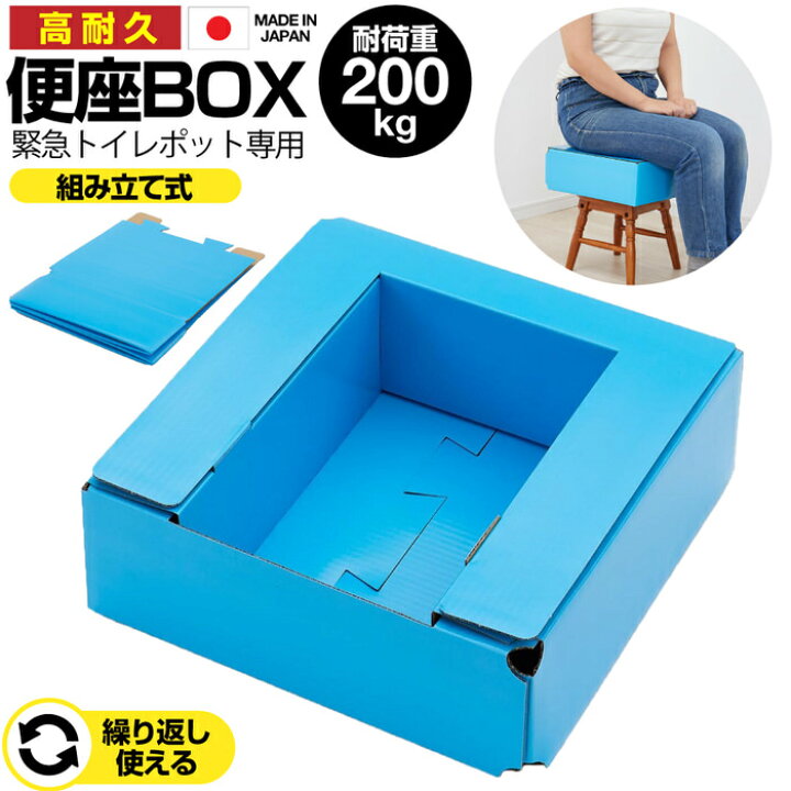 楽天市場】緊急トイレポット用便座BOX ｜ 防災グッズ 簡易トイレ 携帯 