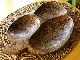 ココナッツのトレーマンゴー3分割[30cmx20cm] アジアン 雑貨 バリ 雑貨 タイ 雑貨 アジアン インテリア