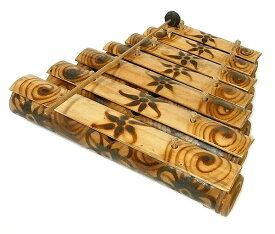 アジアの楽器 バンブーの竹琴(ガムラン) 焼き模様 7連 アジアン 雑貨 バリ 雑貨 タイ 雑貨 アジアン インテリア