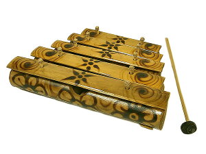 アジアの楽器 バンブーの竹琴(ガムラン) 焼き模様 5連 アジアン 雑貨 バリ 雑貨 タイ 雑貨 アジアン インテリア