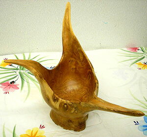 自然木チークの花びんBフルーツボウル アジアン 雑貨 バリ 雑貨 タイ 雑貨 アジアン インテリア