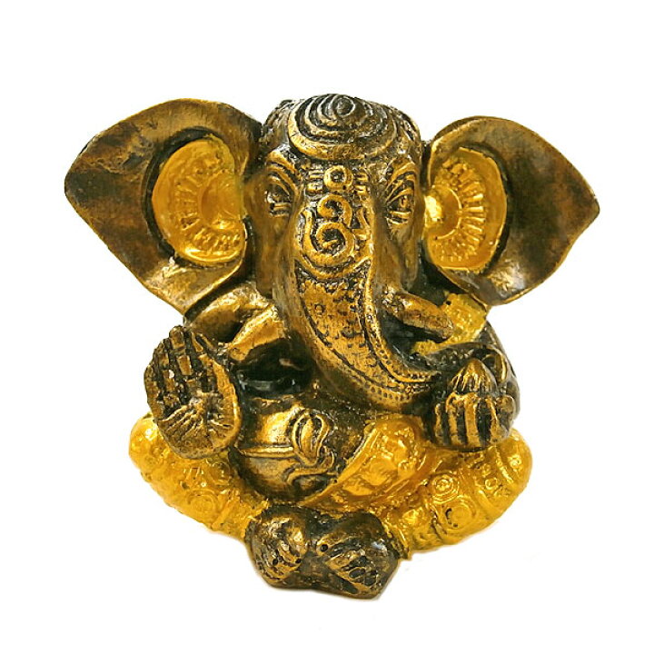 楽天市場】ガネーシャ置物 アンティークゴールド×ゴールド GANESHA 神 