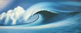 バリアート絵画特大横『Moonlight Big Wave』WindySpecial Order作品[額横約134cmx縦63cm] アジアン 雑貨 バリ 雑貨 タイ 雑貨 アジアン インテリア