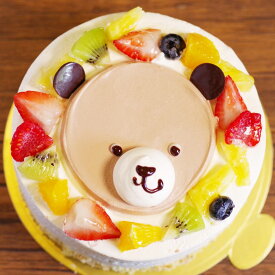 ハッピーアニマルケーキ 送料無料 誕生日 動物ケーキ フルーツ 生クリーム ホールケーキ デコレーション スポンジ かわいい 配達 チョコ カエル くま シロクマ うさぎ 還暦 出産祝 手土産 お茶会