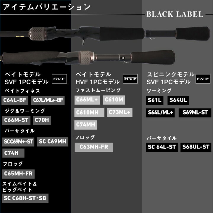 楽天市場】ダイワ バスロッド 25ブラックレーベル C610MH [6・大型 