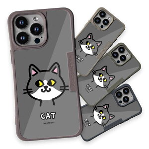 コンポスケース & 着せ替え デザインシート セット iPhone16e ケース iPhone16 Pro iPhone16 iPhone15 Pro iPhone15 iPhone14 Pro iPhone14 iPhone13 ワカボンド WAKAMAKAシリーズ 猫のハチワレニャ