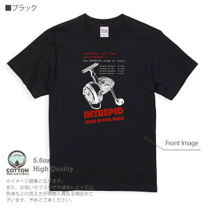 釣り Tシャツ 半袖 固定式スプールのリール発売! 5.6oz (オンス) 綿100% メンズ レディース 洗濯 大きいサイズ ホワイト ブラック グレー アイボリー 白 黒 灰色 肌色 春 夏 秋 冬 オシャレ 釣り