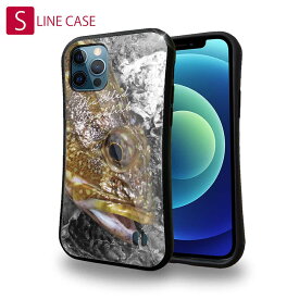 S-LINE ケース iPhoneSE(第三世代) iPhone13 mini iPhone13 Pro Max iPhone12 Pro iPhone11 Pro iPhoneXs iPhoneXR Xperia 5 III Xperia 10 III Pixel 5a AQUOS sense6 釣り 魚 ルアー マーブルドロックフィッシュ カサゴ